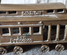 vintage collectable solid brass cable car
