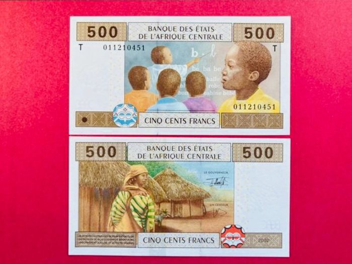 Central African States  500 Francs. Pick 106a. 2002  ( T ). Congo   Uncirculated )