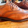 Churchs Custom Grade Tan Brogue Oxford Shoes UK 10 Made in England Image 2