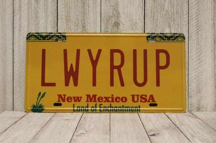 Breaking Bad LWYRUP Replica Movie American License Plate New Mexico