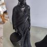Set of 2 Maasai figure of African figures male with drume and lady Image 8