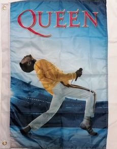 Freddie Mercury Queen live on stage music flag 90cm x 60cm.