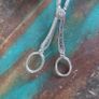 vintage silver plated scissor thongs Image 9
