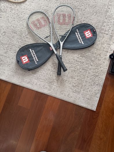Two Wilson squash racquets