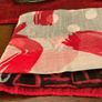 SAMOON SCARF in red light grey black white and blue Image 9