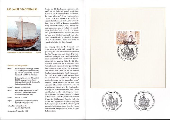2006 Bundes Republic Deutschland (Germany) Federal Annual Stamp EFT Collection with 50 Images of contents