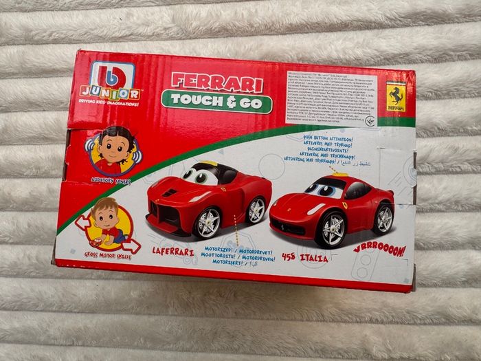 BB Junior Ferrari Car Press & Go Toy Red Kids Sports car approx. 13 cm. Length never used Please see photos
