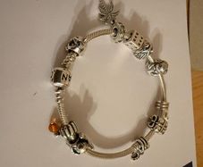 Pandora bracelet with 10 charms