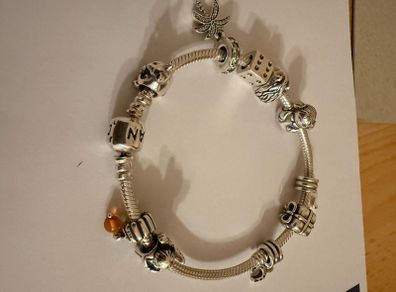 Pandora bracelet with 10 charms