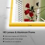 LED Bathroom Mirror with Aluminum Frame, 500x700mm Illuminated Bathroom Mirror with Touch/Demister/ 3-Color Dimmable, Bathroom Wall-Mounted, Horizontal/Vertical, Gold Image 4