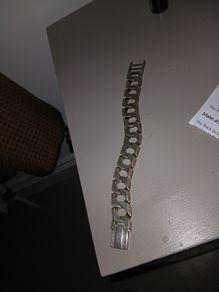 silver curb bracelet