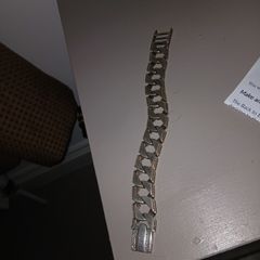 silver curb bracelet