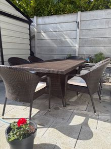 6 Seater Outdoor Rattan Dining Set