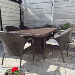 6 Seater Outdoor Rattan Dining Set