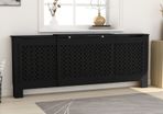 MDF Radiator Cover Black 205 cm