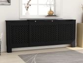 MDF Radiator Cover Black 205 cm
