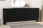 MDF Radiator Cover Black 205 cm