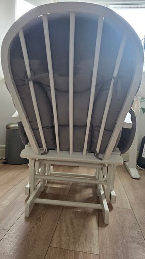 Grey Reclining Glider Chair & Footrest | Excellent Comfort
