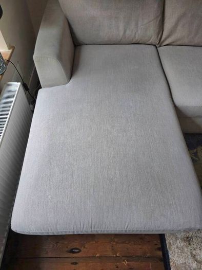 DFS Large Light Grey L-Shaped Corner Sofa with Chaise - 255cm
