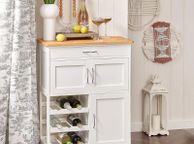 main image for ad Trolley Kitchen Cabinet Kitchen Trolley with bottle rack White