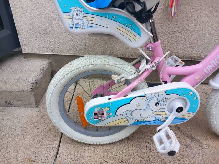 Kids unicorn bike size 14 inch wheels