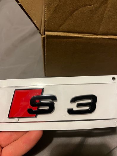 Audi S3 Rear boot badge gloss black