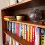 Mid century teak bookcase display vintage retro Image 7