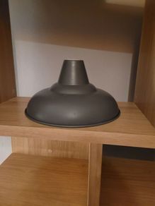 2 x Industrial grey lampshade