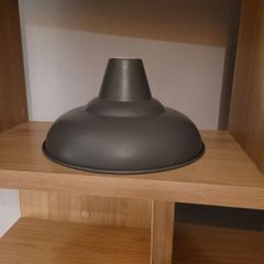 2 x Industrial grey lampshade