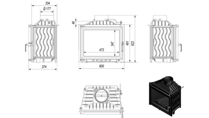 Antek 10 kW Insert Stove