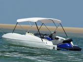 3 Bow Bimini Top White 183x140x137 cm