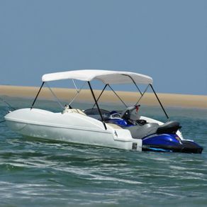 3 Bow Bimini Top White 183x140x137 cm