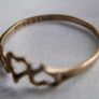 9ct Gold 375 Gold Heart Ring. Minimalist gift with love ring, Dainty Heart Band, Gift For Girlfriend size P Image 6