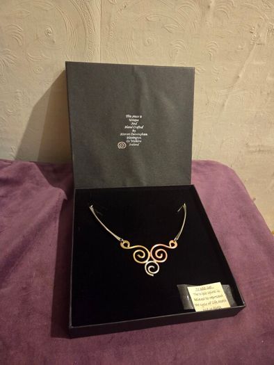 Hand Crafted Irish Made Triple Spiral Necklace by Kieran Cunningham