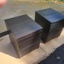2 Black Bedside Lockers (Ikea) Image 5
