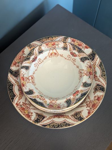 Myott & Son The Regal 7 Piece English China Dessert Set - Beautiful Christmas gift