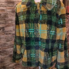 Winter Plush Faux fur plaid coat Postage included