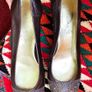 Cristina Firenze silver leather wedges 37.5 Image 3