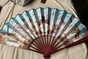 Collectible Hendricks Gin designed wooden fan