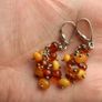 Genuine Amber Sterling Silver Bracelet and Earrings Image 5