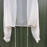 Vintage chiffon two piece wedding outfit, sz 10, 1980s, D18 post 6e Image 8