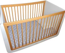 Snuz baby cot with mattress 120x60