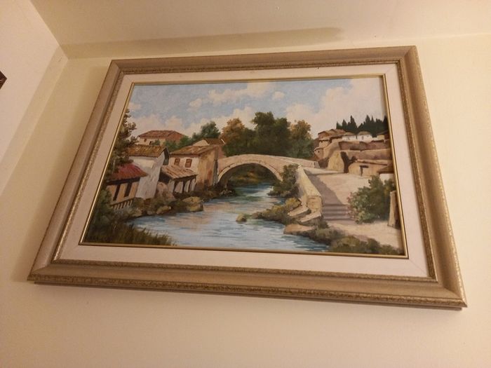 very large signed original oil painting