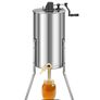 2 Frame Manual Honey Extractor Stainless Steel Honey Spinner with Adjustable Legs & Acrylic Lid Image 4