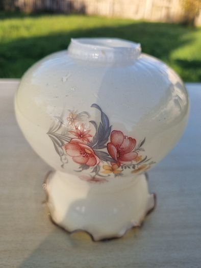 Vintage lamp shade made of white opaline glass