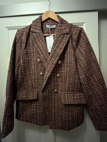 Brown Boucle Blazer