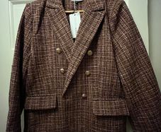 Brown Boucle Blazer