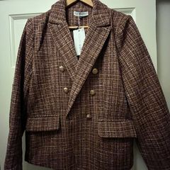 Brown Boucle Blazer