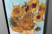 IKEA KNOPPANG Black Frame 50x70 cm with Van Gogh Sunflowers Puzzle
