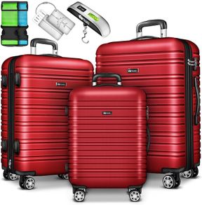 Set of 3 Suitcase Hard shell  with free luggage scales